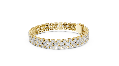 The Grand Three-Row Round Lab Grown Diamond Tennis Bracelet.