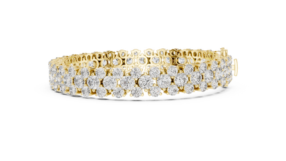 The Grand Three-Row Round Lab Grown Diamond Tennis Bracelet.