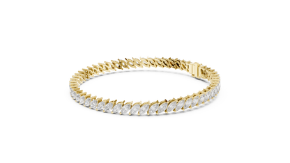 The Marquise Diagonal Wave Lab Grown Diamond Tennis Bracelet