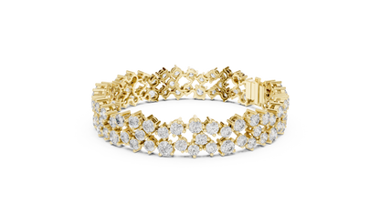 Multi-Row Bubble Cluster Lab Grown Diamond Tennis Bracelet