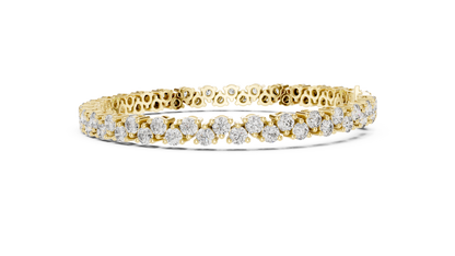 The Starlight Wave Two-Row Lab Grown Diamond Cluster Tennis Bracelet.