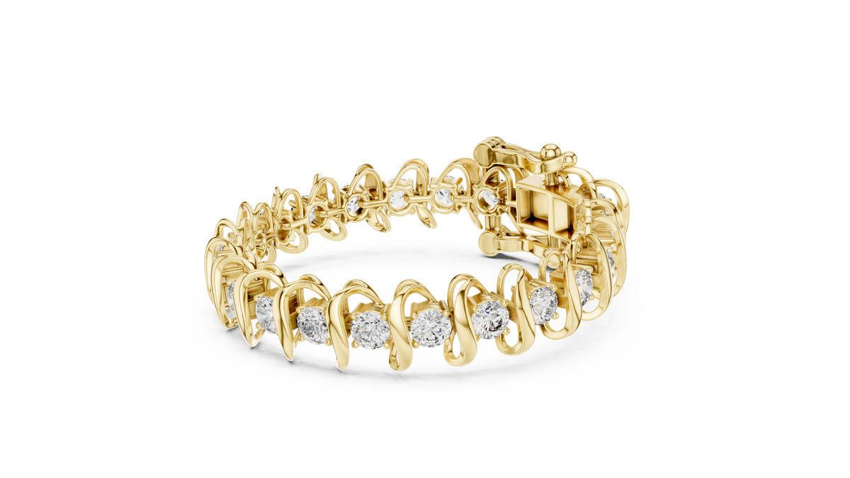 The Serpentina Swirl Lab Grown Diamond Tennis Bracelet.