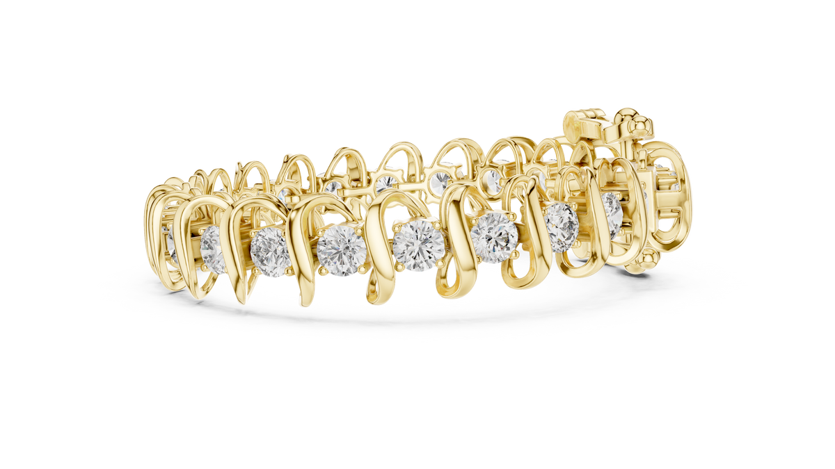 The Serpentina Swirl Lab Grown Diamond Tennis Bracelet.