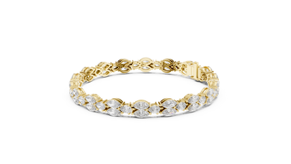 The Marquise & Pear Floral Vine Lab Grown Diamond Tennis Bracelet.