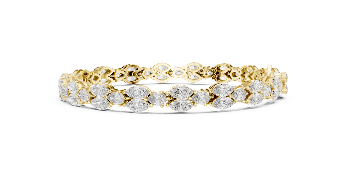 The Marquise & Pear Floral Vine Lab Grown Diamond Tennis Bracelet.