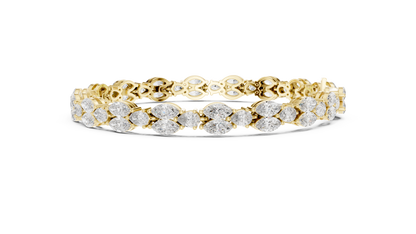 The Marquise & Pear Floral Vine Lab Grown Diamond Tennis Bracelet.