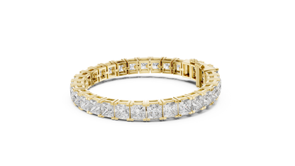 The Royal Square Princess Cut Lab Grown Diamond Tennis Bracelet.