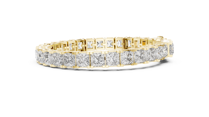 The Royal Square Princess Cut Lab Grown Diamond Tennis Bracelet.