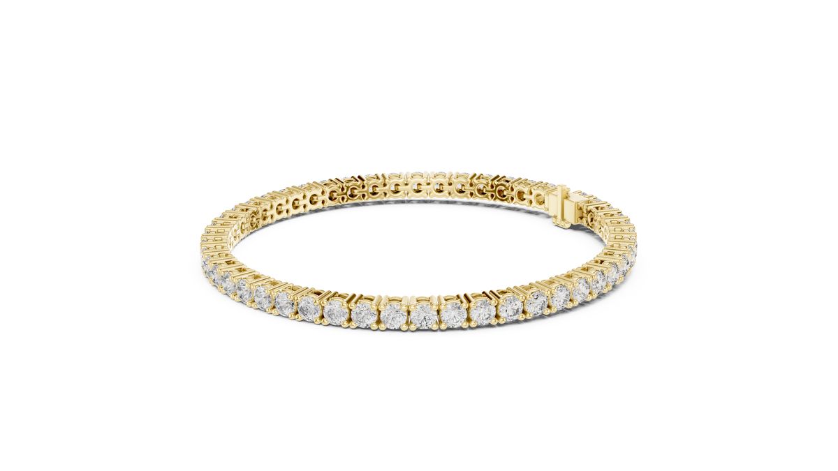Classic Four-Prong Round Lab Grown Diamond Tennis Bracelet