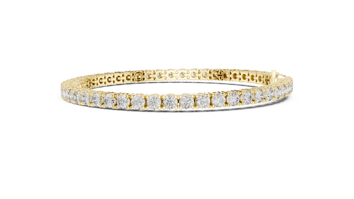 Classic Four-Prong Round Lab Grown Diamond Tennis Bracelet