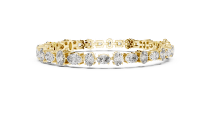 Alternating North-South & East-West Oval Lab-Grown Diamond Tennis Bracelet