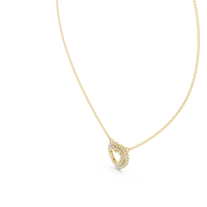 The Royal Double Halo Open Heart Lab Grown Diamond Pendant.
