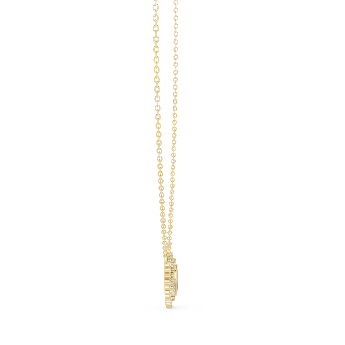 The Royal Double Halo Open Heart Lab Grown Diamond Pendant.