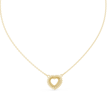 The Royal Double Halo Open Heart Lab Grown Diamond Pendant.