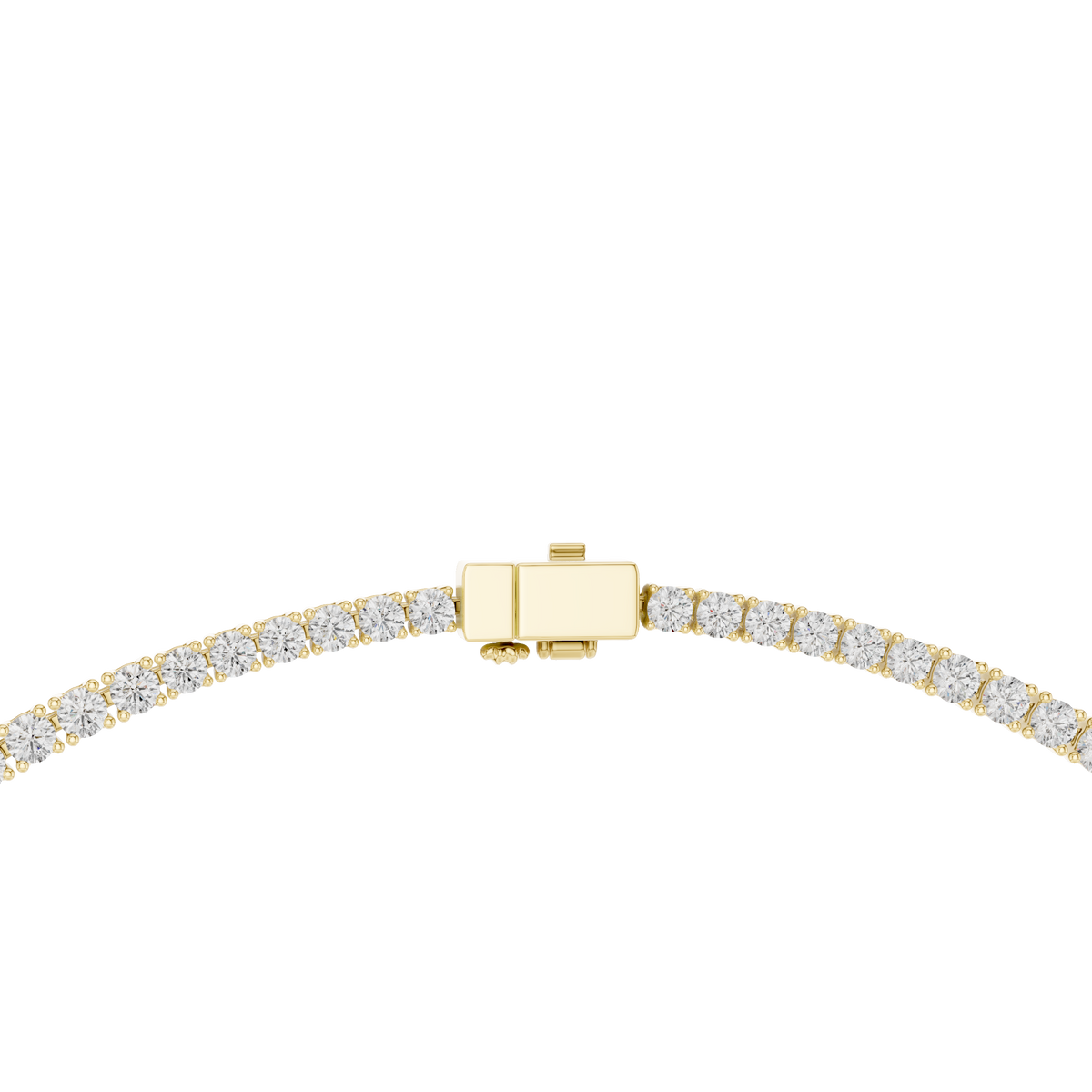 Graduated Oval Center & Round Lab Grown Diamond Riviera Necklace