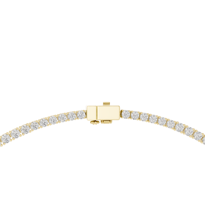 Graduated Oval Center & Round Lab Grown Diamond Riviera Necklace