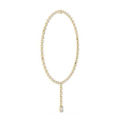 Pear Cut Lab Grown Diamond Y-Drop Lariat Necklace
