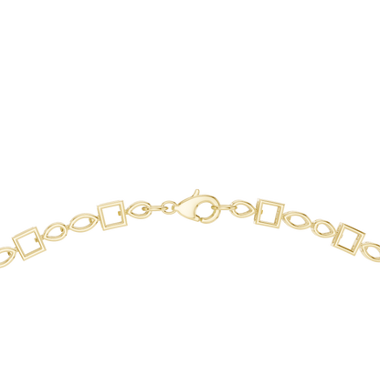 Princess, Pear & Marquise Cut Lab Grown Diamond Cluster Statement Necklace