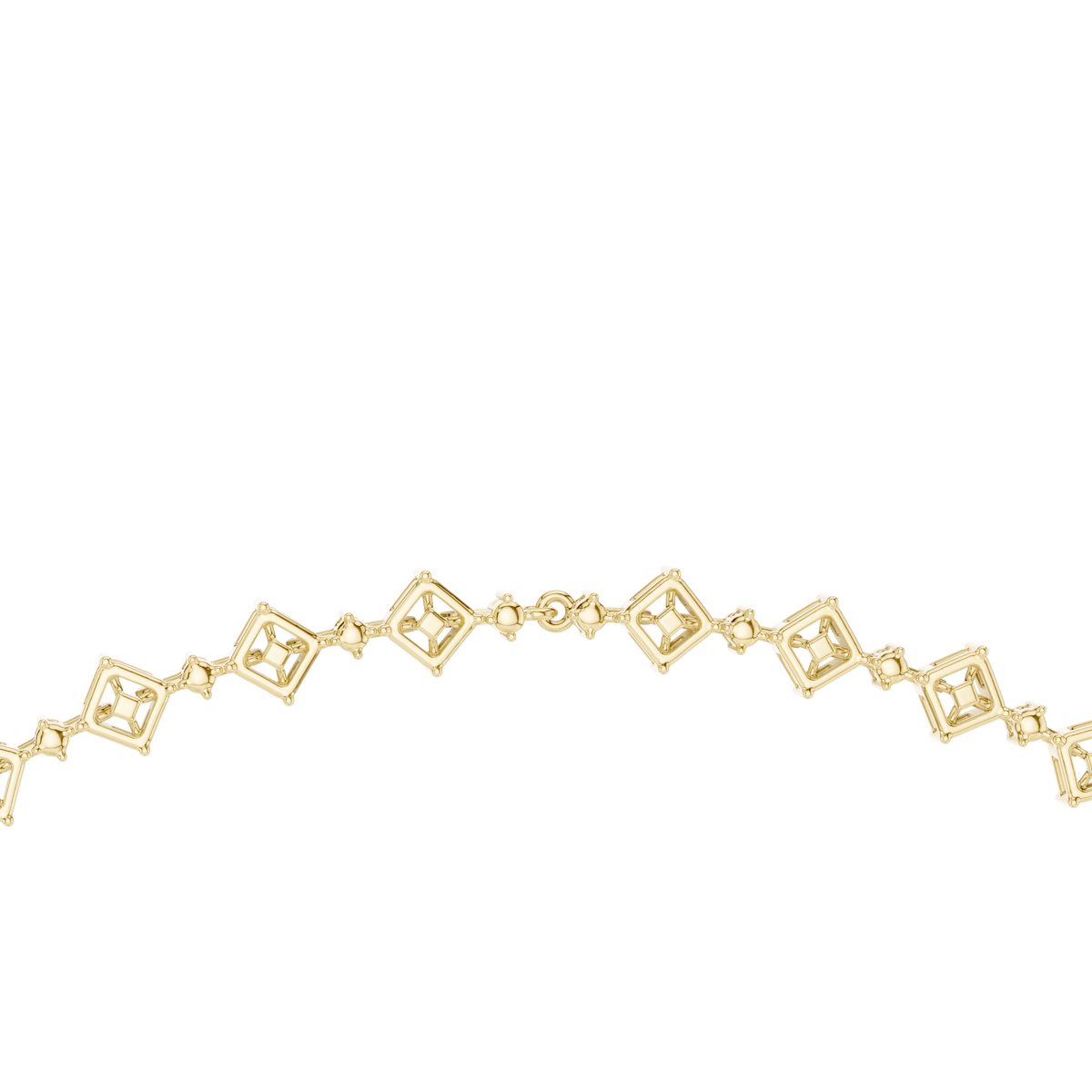 Multi-Shape Halo Station Lab Grown Diamond Collar Necklace