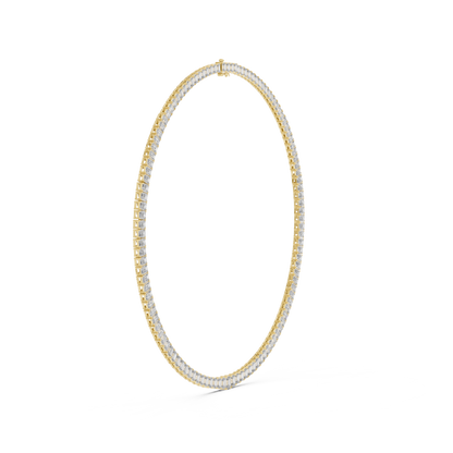 Emerald Cut Lab Grown Diamond Eternity Tennis Necklace
