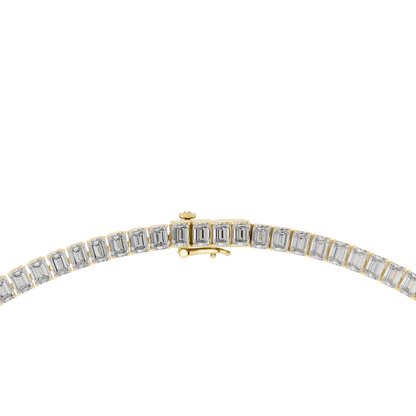 Emerald Cut Lab Grown Diamond Eternity Tennis Necklace