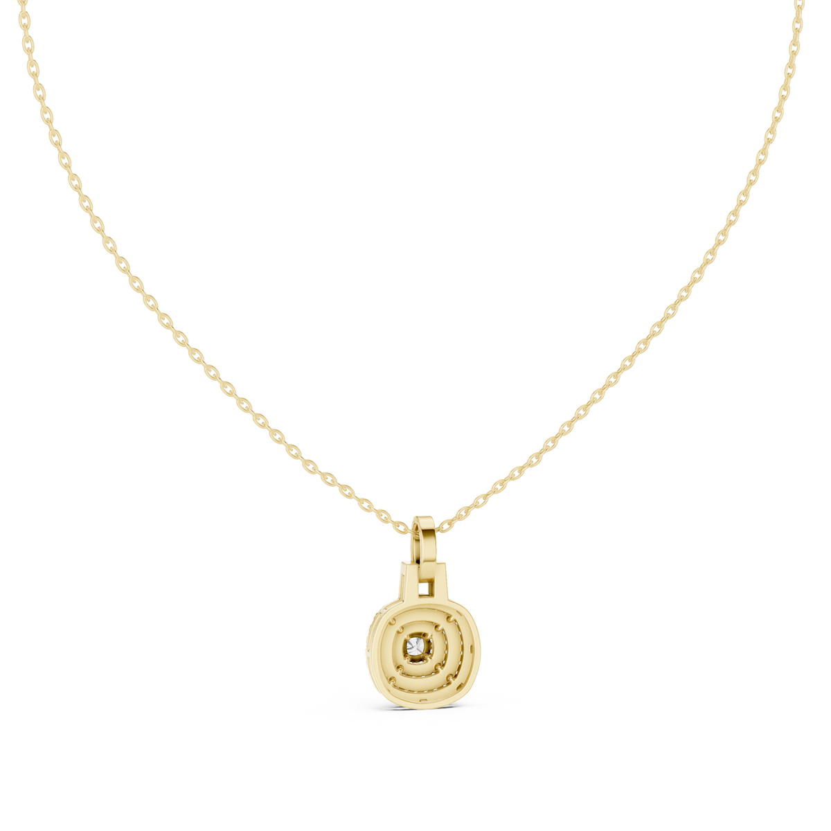 Triple Halo Cushion Cut Lab Grown Diamond Medallion Pendant