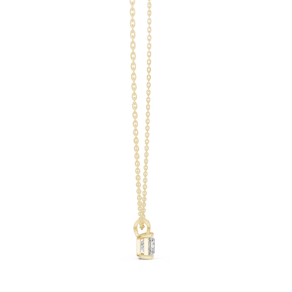 Princess Cut Lab Grown Diamond Solitaire Pendant with V-Bail