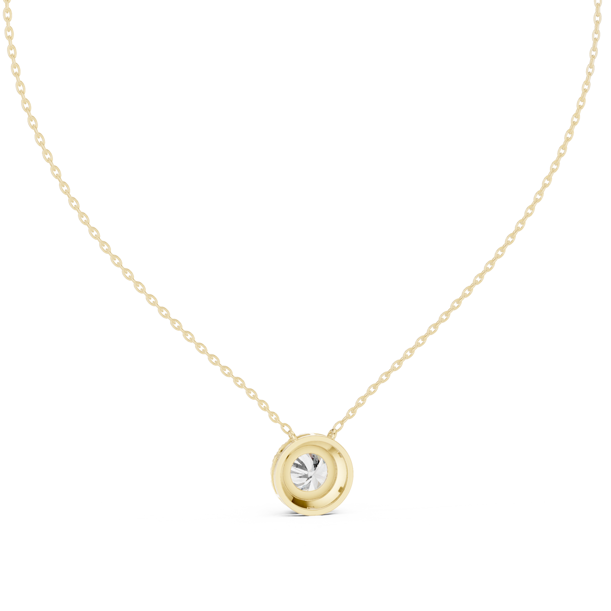 Classic Pave Halo Round Lab Grown Diamond Pendant
