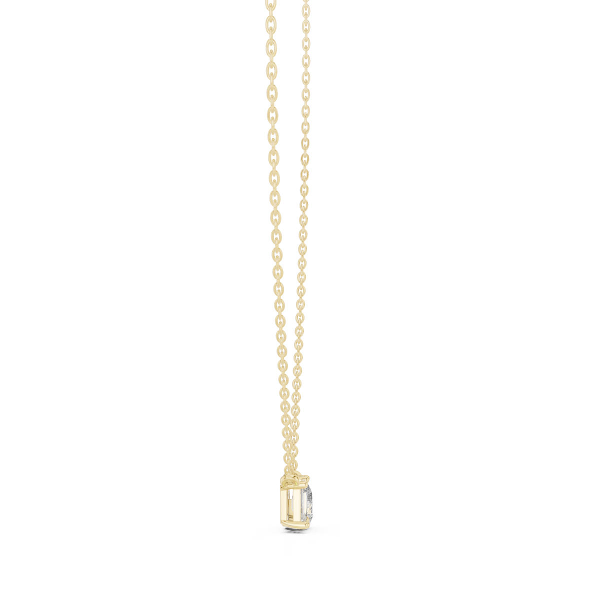 Emerald & Pear Cut Lab Grown Diamond "Toi et Moi" Pendant
