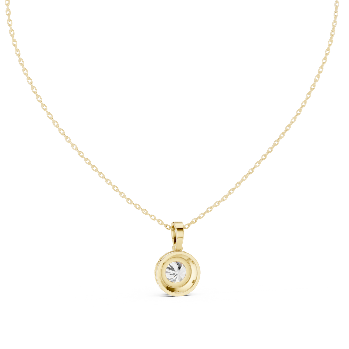 Round 2.1 Ct Lab Grown Diamond Halo Pendant