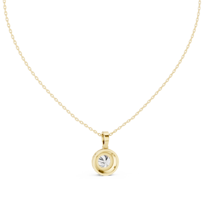 Round 2.1 Ct Lab Grown Diamond Halo Pendant
