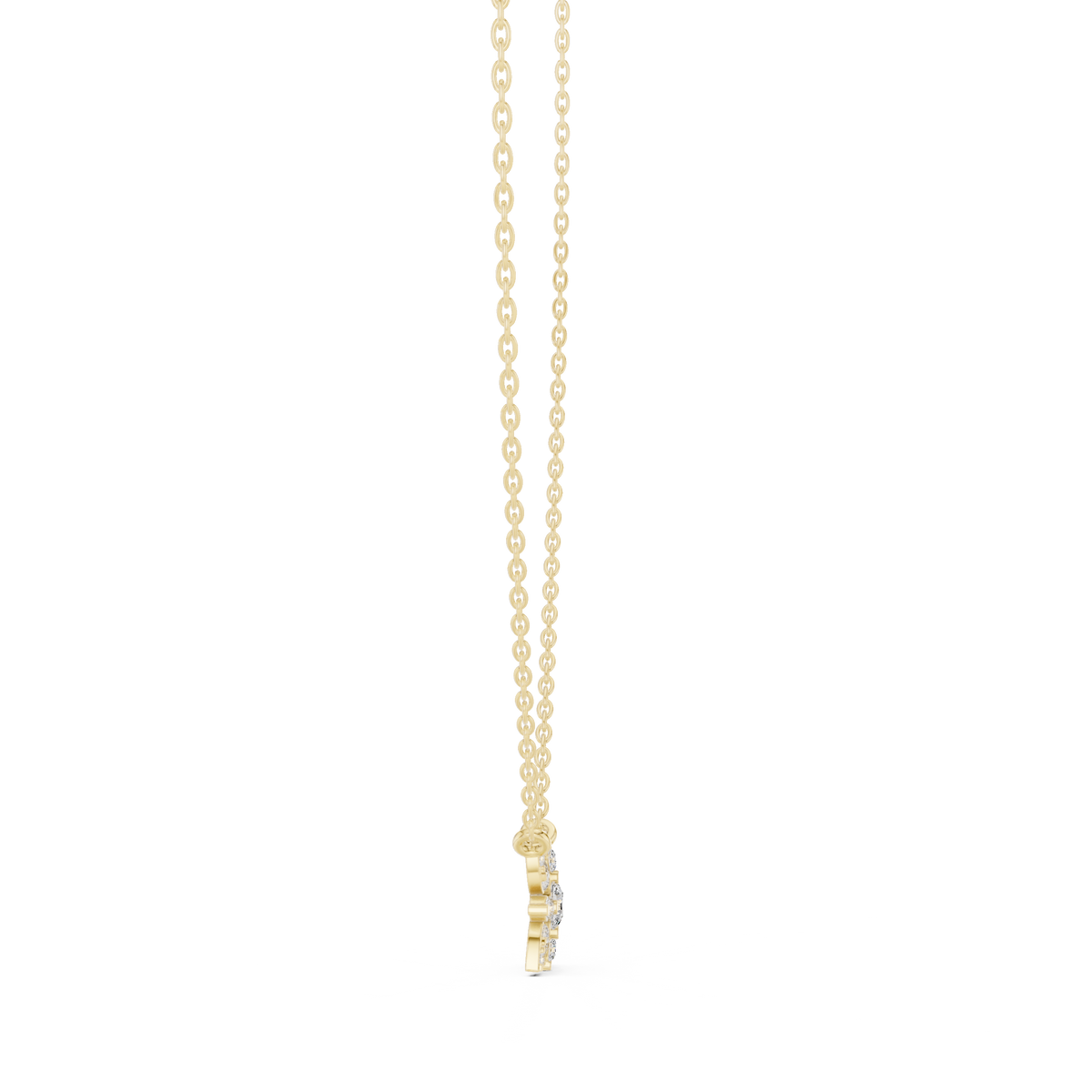 Floral Cluster Lab Grown Diamond Flower Pendant