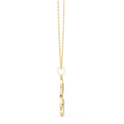 Marquise & Pear Cluster Pave Infinity Lab Grown Diamond Drop Pendant