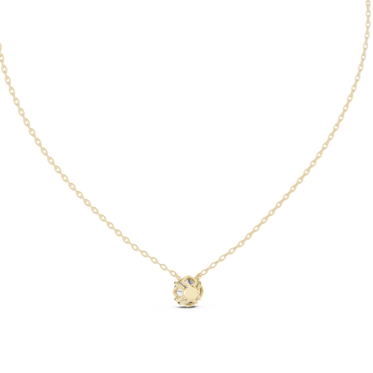 8-Prong Floating Round Lab Grown Diamond Solitaire Pendant
