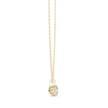 6-Prong Round Lab Grown Diamond Solitaire Drop Pendant