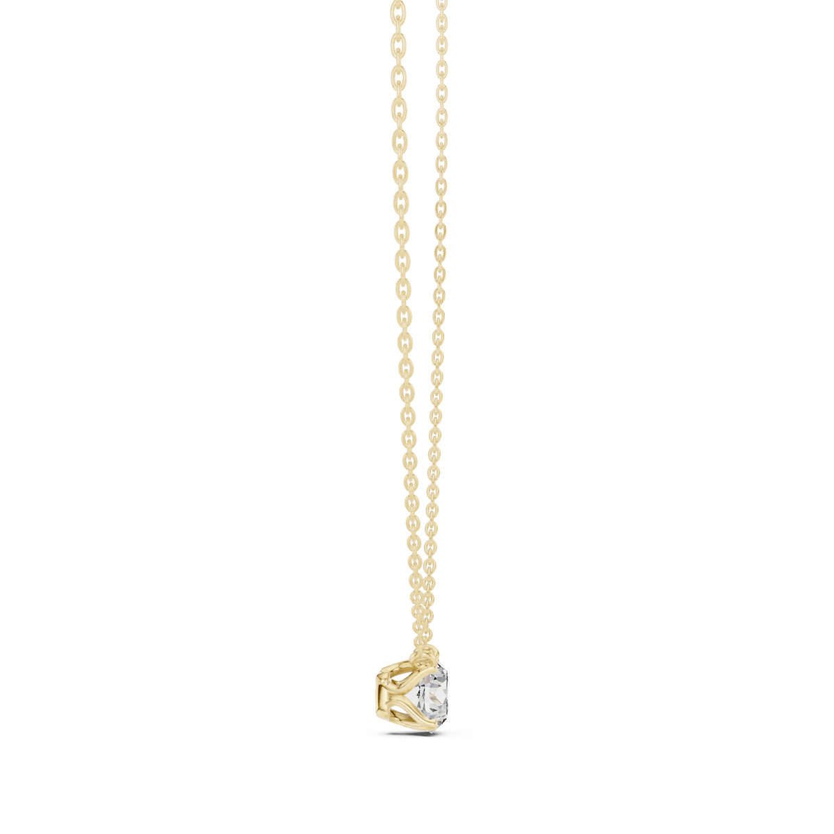 4-Prong Floating 1.00 Ct Round Lab Grown Diamond Solitaire Pendant