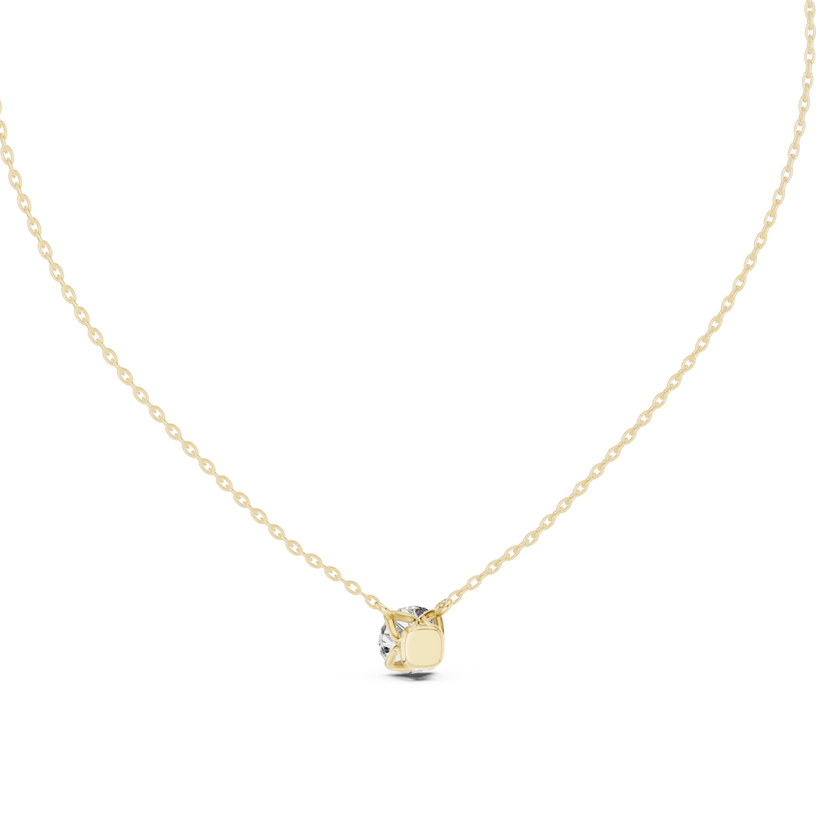 4-Prong Floating 1.00 Ct Round Lab Grown Diamond Solitaire Pendant