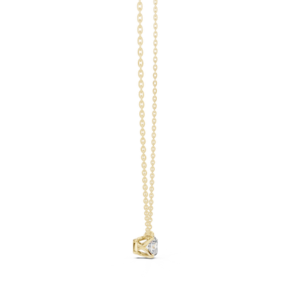 4-Prong Floating 0.85 Ct Round Lab Grown Diamond Solitaire Pendant
