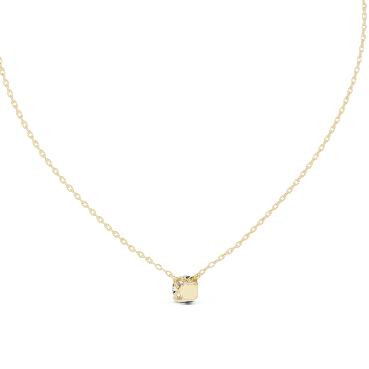 4-Prong Floating 0.85 Ct Round Lab Grown Diamond Solitaire Pendant