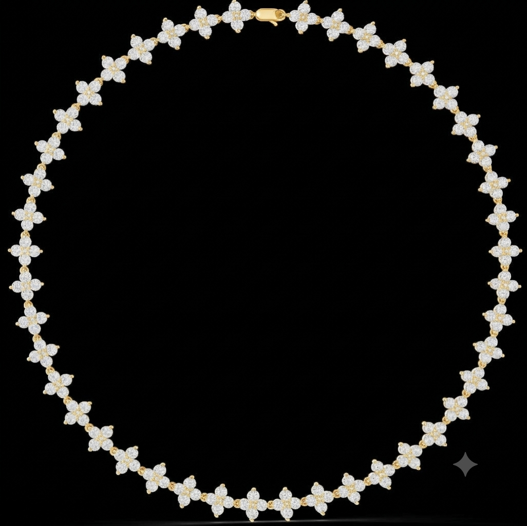 The Luminary Flora Lab Grown Diamond Riviera Necklace