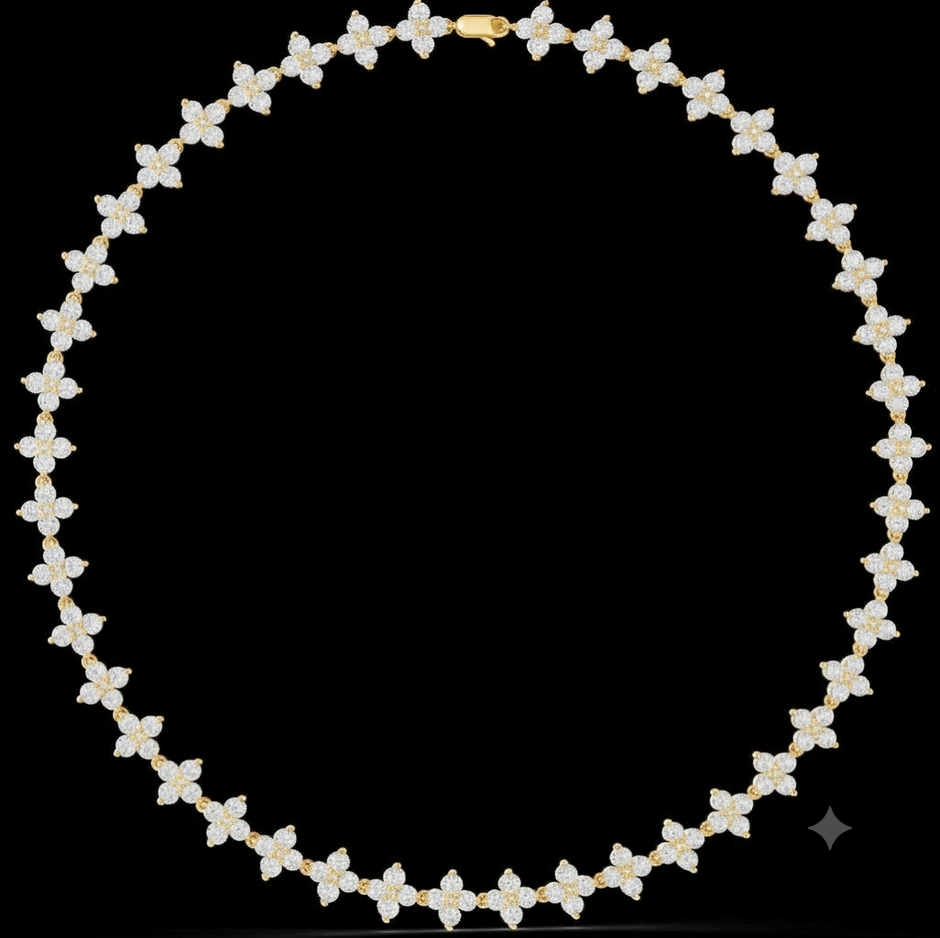 The Luminary Flora Lab Grown Diamond Riviera Necklace