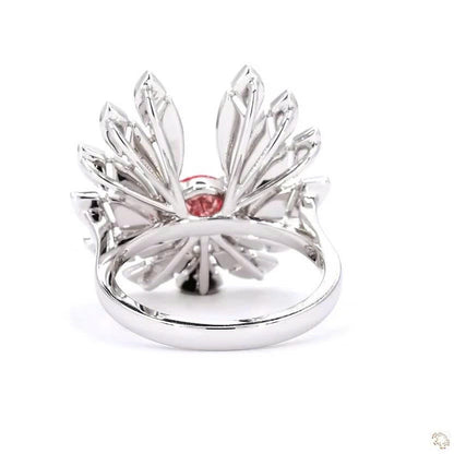 Wing Motif Lab-Grown Pink Diamond Statement Cocktail Ring