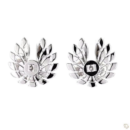 Wing Feather Pink Lab Grown Diamond Earrings