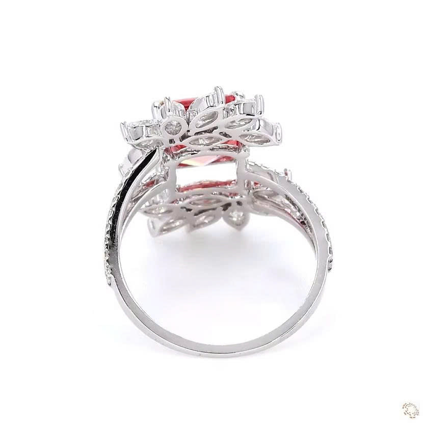 Radiant Cut and Marquise Lab Grown Diamond Solitaire Ring Tiara Band