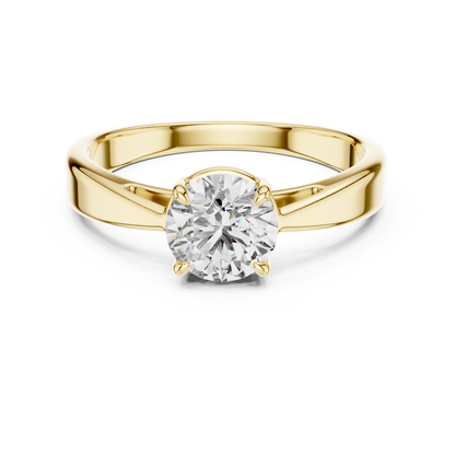 Classic Four-Prong 1ct Round Cut Lab Grown Diamond Solitaire Engagement Ring