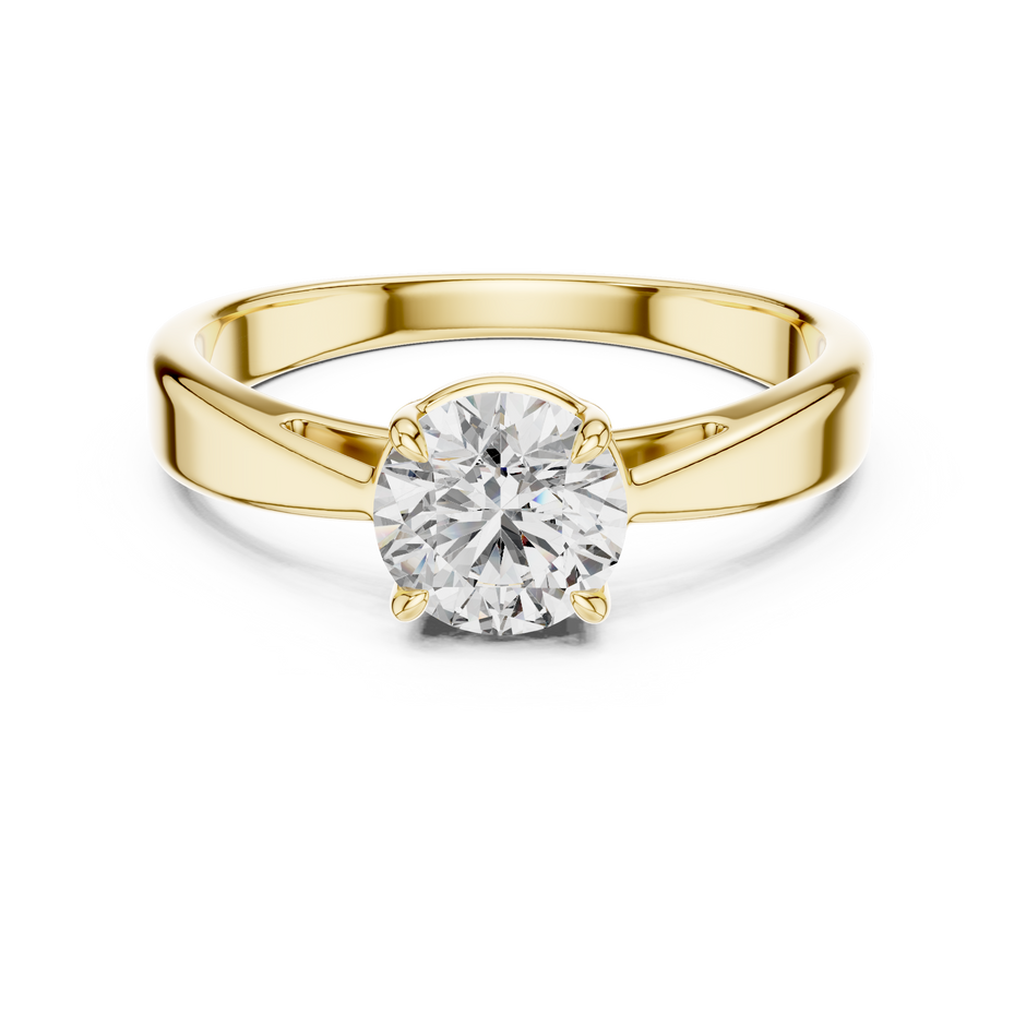 Classic Four-Prong 1ct Round Cut Lab Grown Diamond Solitaire Engagement Ring
