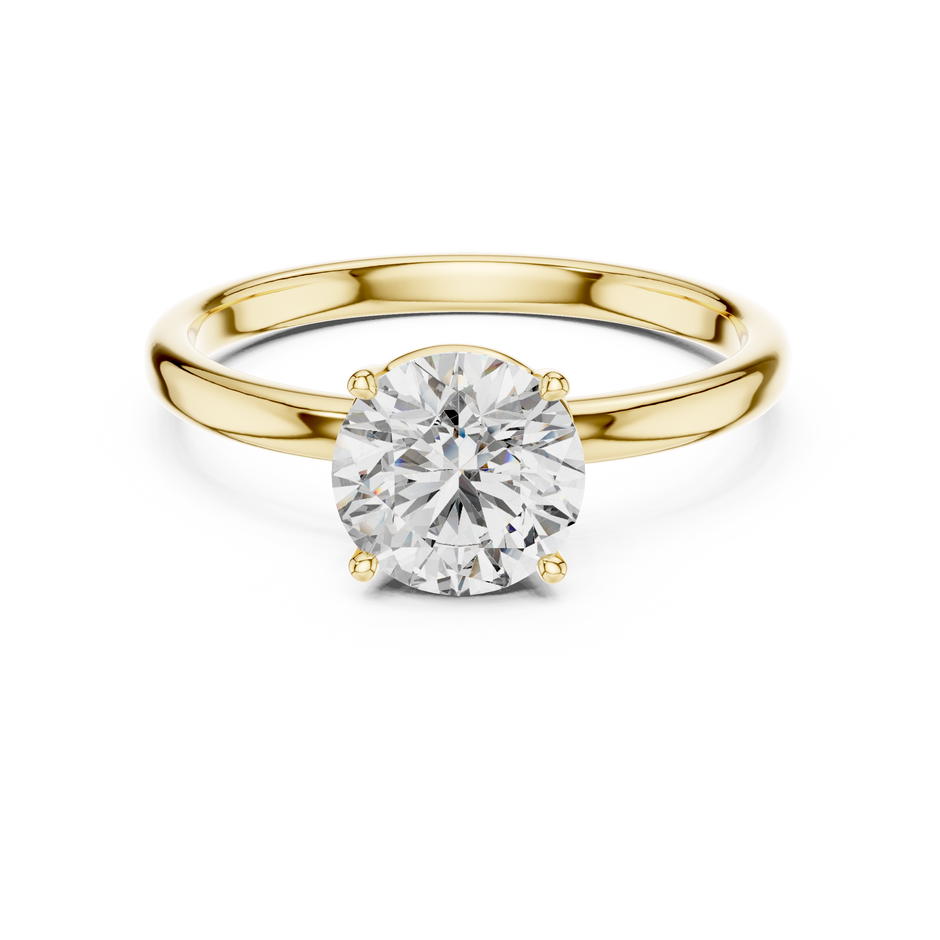 Love Knot Round Cut Lab Grown Diamond Solitaire Engagement Ring