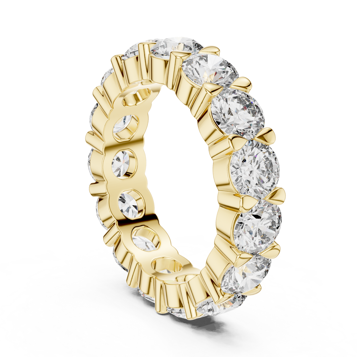 Round Brilliant Lab Grown Diamond Eternity Band Ring for Women