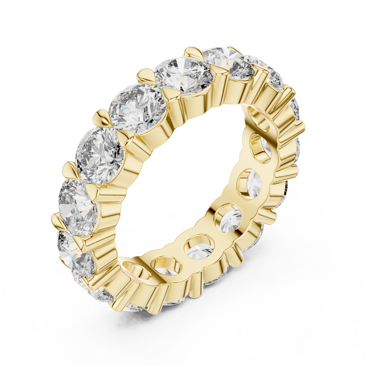 Round Brilliant Lab Grown Diamond Eternity Band Ring for Women