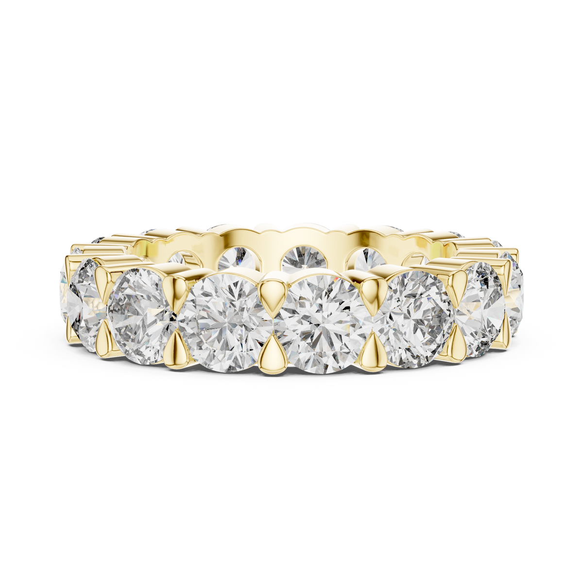 Round Brilliant Lab Grown Diamond Eternity Band Ring for Women